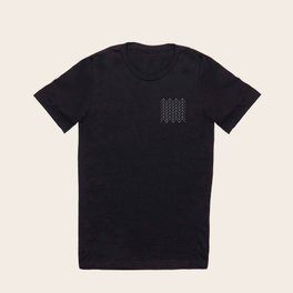 BLACK WHITE ZIG ZAG CHEVRON HERRINGBONE T Shirt