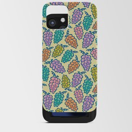 JUICY GRAPES FRESH RIPE FRUIT in BRIGHT SUMMER COLORS ON CREAM iPhone Card Case