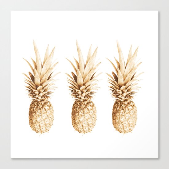 Pineapples and illusion Canvas Print