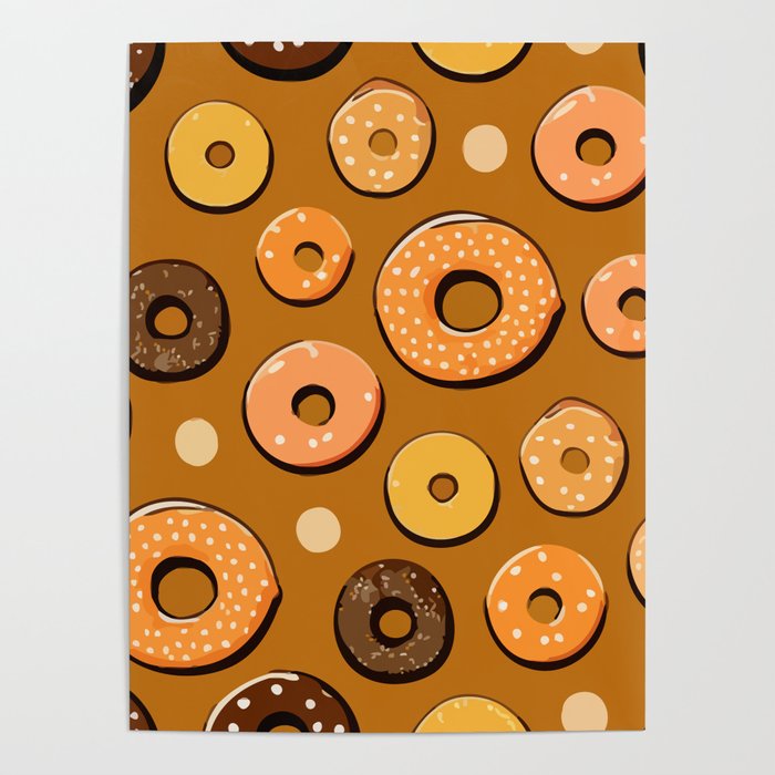 Sweet Donuts Pattern Poster