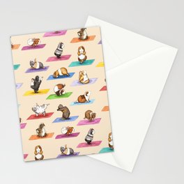 The Yoguineas - Yoga Guinea Pigs - Namast-hay! Stationery Cards