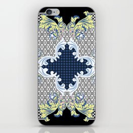 Elegant Baroque Geometric Print iPhone Skin