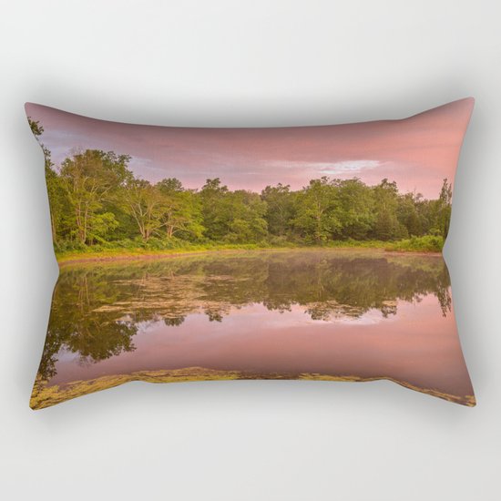 Pink Twilight Marsh Rectangular Pillow