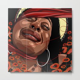Bearing Through It Metal Print | Pop Art, Curated, Abusesurvivor, Blackwoman, Suicideprevention, Acrylic, Triggers, Blacklivesmatter, Street Art, Digital 