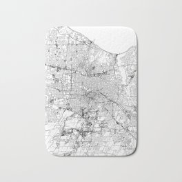 Rochester, New York White Map Bath Mat | Vector, Graphicdesign, Travel, Map, Newyork, Roadmap, Simple, York, Digital, White 