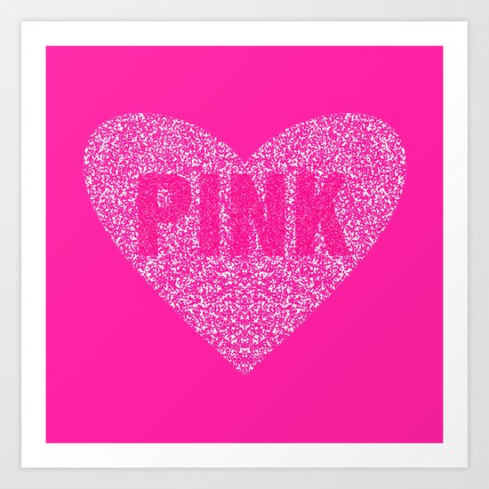 I Love Pink Art Print