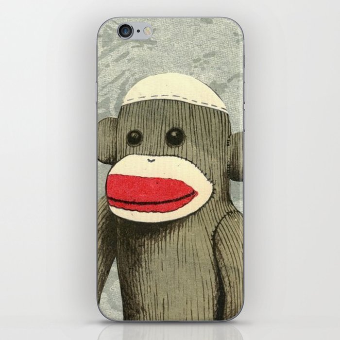 Sock Monkey Portrait iPhone Skin