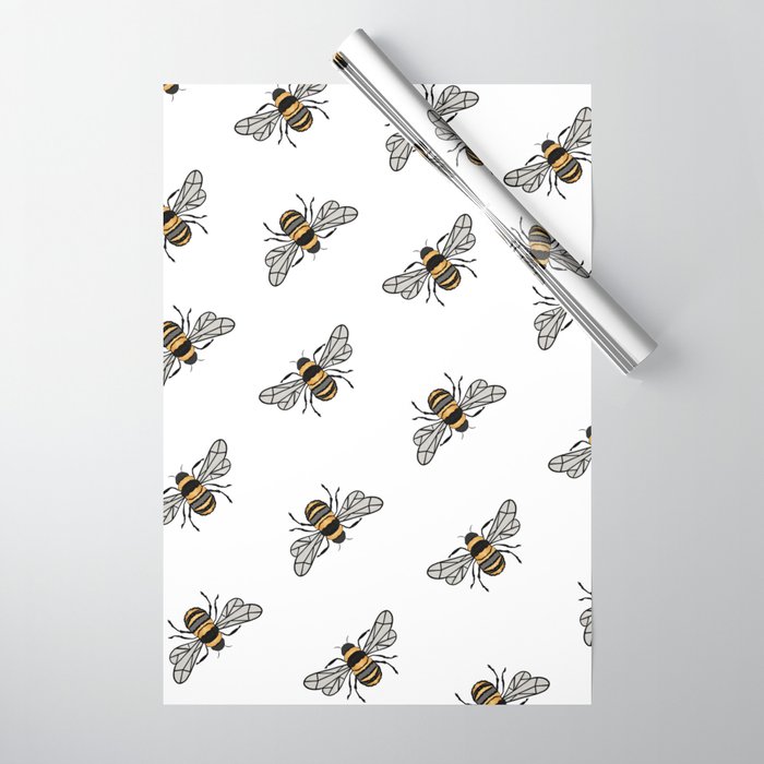 Bumble Bee Wrapping Paper by Carmen Szeto