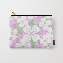 70’s Desert Flowers Pink on Pink Carry-All Pouch