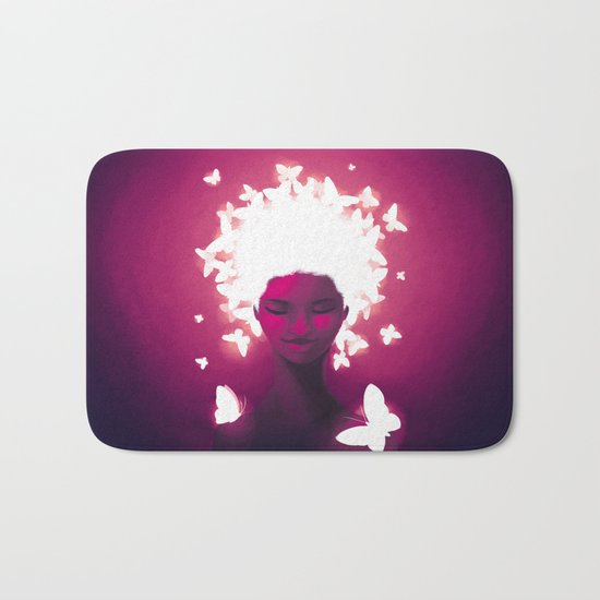 Luminescent Fuchsia Bath Mat