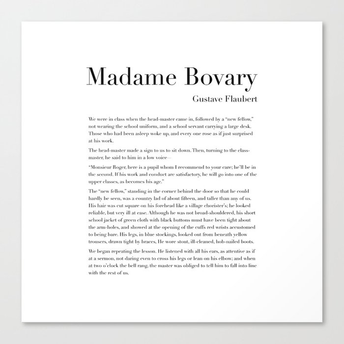 Madame Bovary by Gustave Flaubert Canvas Print