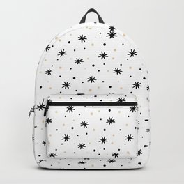 Cute hand-drawn and doodly stars and dots pattern. Backpack