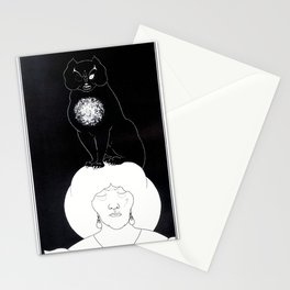  Black Cat - Aubrey Beardsley Stationery Card