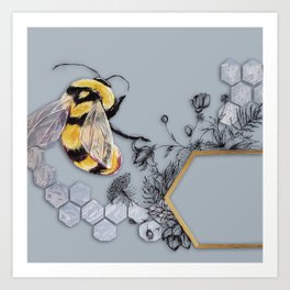 Bumble Bee Art Print