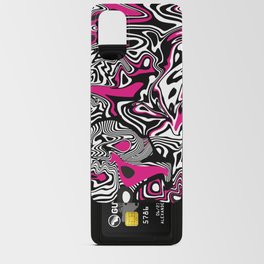 Liquid Swirl Pattern Pink and Black Android Card Case