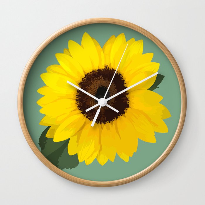 Simple Sunflower Wall Clock