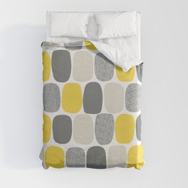 Wonky Ovals in Yellow Duvet Cover