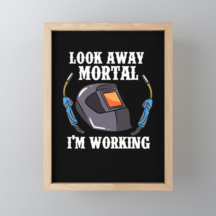 Look Away Mortal Framed Mini Art Print