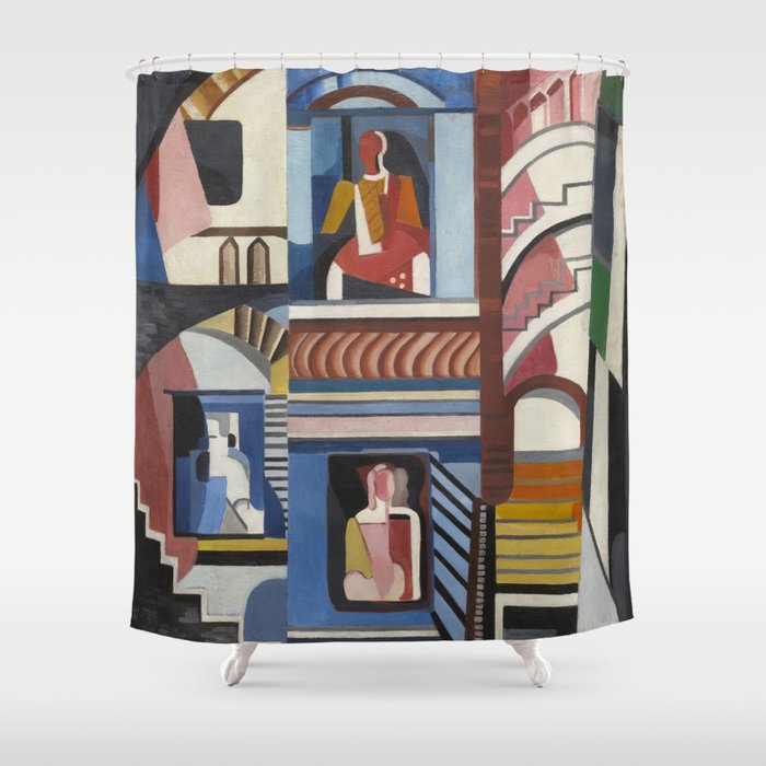 Alexandra Exter: Theatrical Composition Shower Curtain