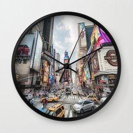 Times Square Traffic (digitally painted) Wall Clock