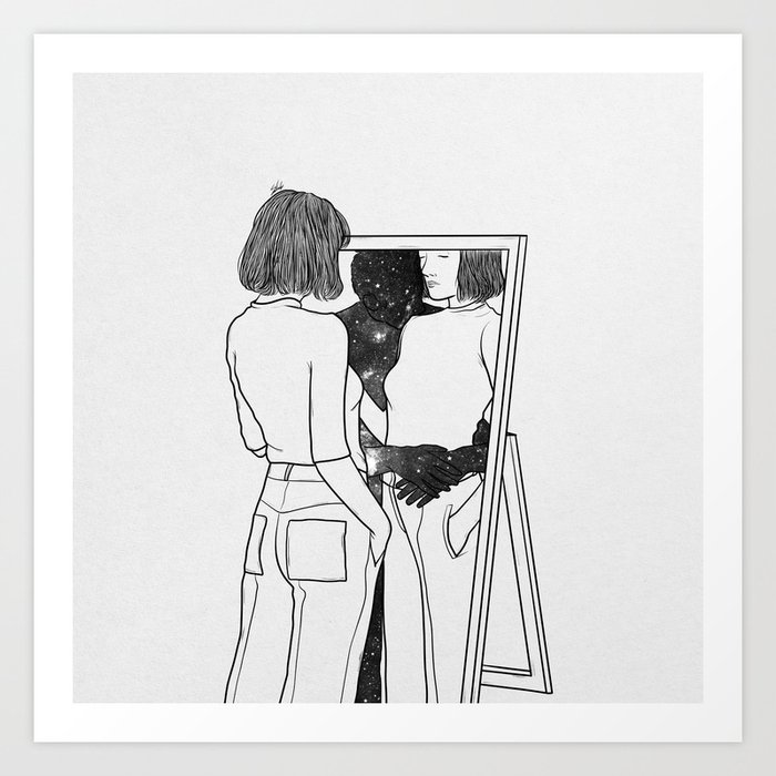 The reflection of your dreams. Art Print
