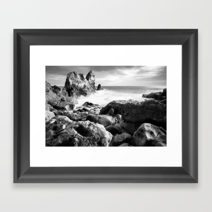 Corona del Mar beach in Southern California Framed Art Print