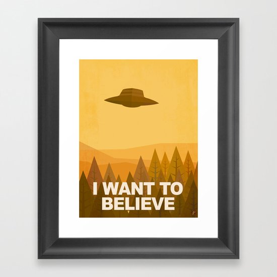 i want to believe Framed Art Print