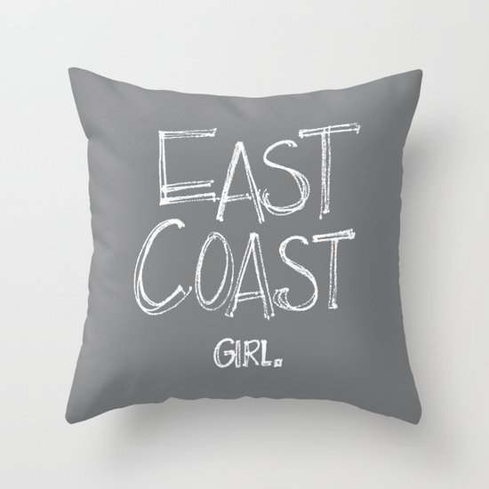 East Coast, Girl. Throw Pillow
