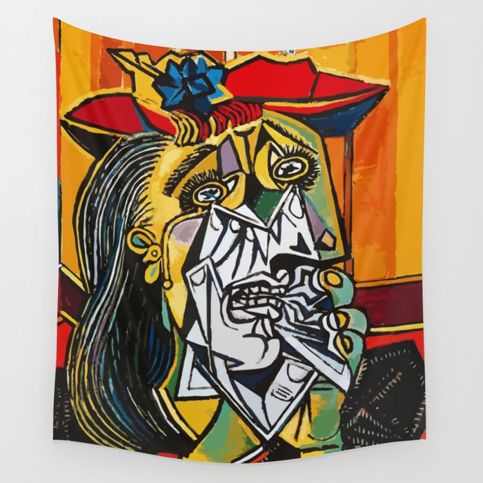 Picasso - Crying Woman 1937 Artwork Shirt, Reproduction Wall Tapestry