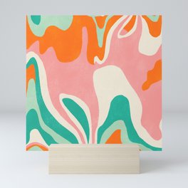 psychedelic fleurs Mini Art Print