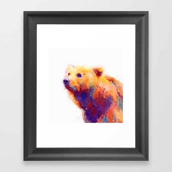 The Protective - Bear Framed Art Print