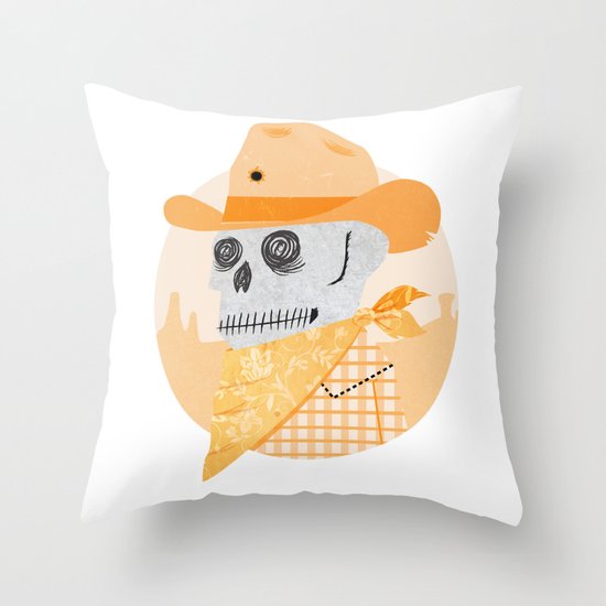 Wanted Dead Throw Pillow