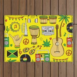 Reggae seamless pattern Outdoor Rug