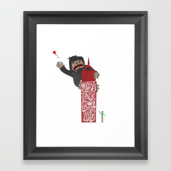 Speck Tack You Lur Deeds Framed Art Print