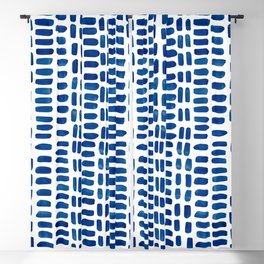 Abstract rectangles - dark blue Blackout Curtain
