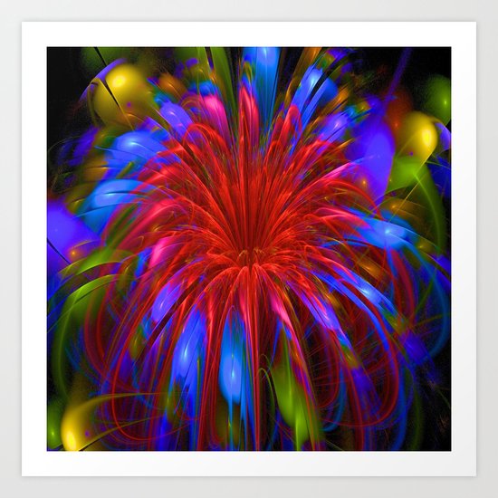 Fiesta Flower Art Print