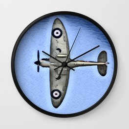 Spitfire Lines In Weathered Wall Clock