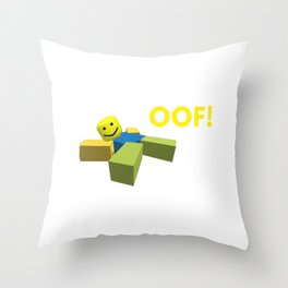 Roblox Oof Supine Happy Throw Pillow