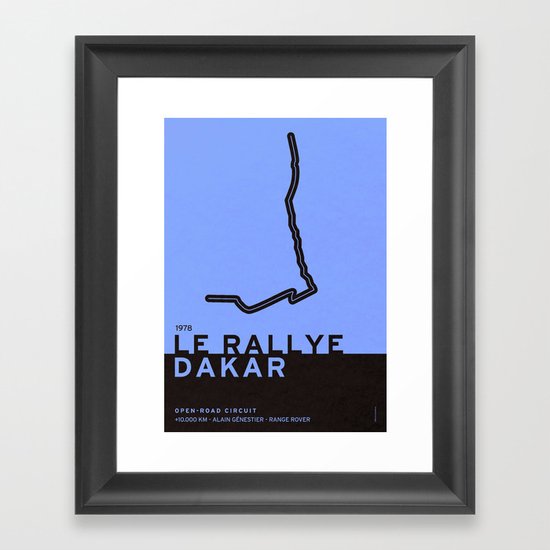 Legendary Races - 1978 Le rallye Dakar Framed Art Print