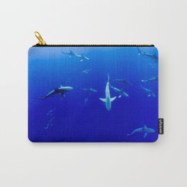 Sharks! Carry-All Pouch | Teal, Photo, Nature, Animal, Sea, Beach, Shark, Imderwater, Summer, Fish 