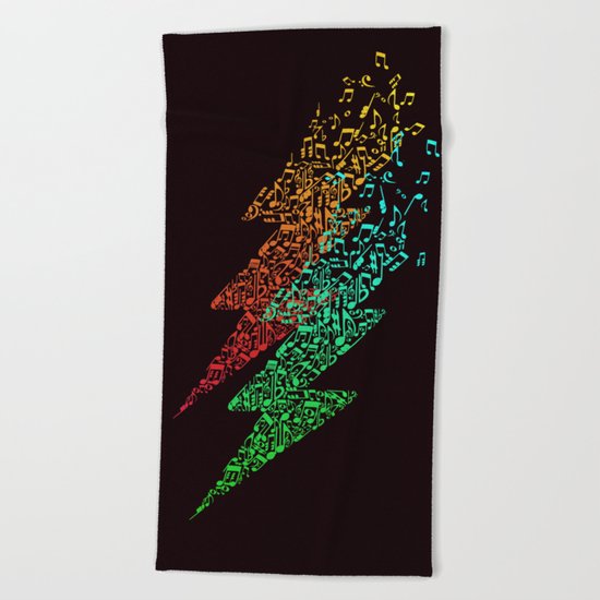Electro music Beach Towel