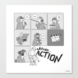 Overexcited director Canvas Print