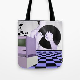 Vinyl Matrix (Purple) Tote Bag