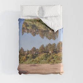 Oregon Coast Beach and Surreal Travel Photogrpahy Duvet Cover