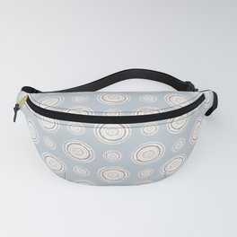 Painted Paint Can Circles Pattern Muted Blue Desert Pink Pastel Gray Fanny Pack