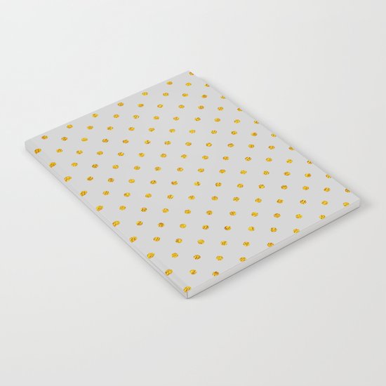 Polka dot dance on grey Notebook