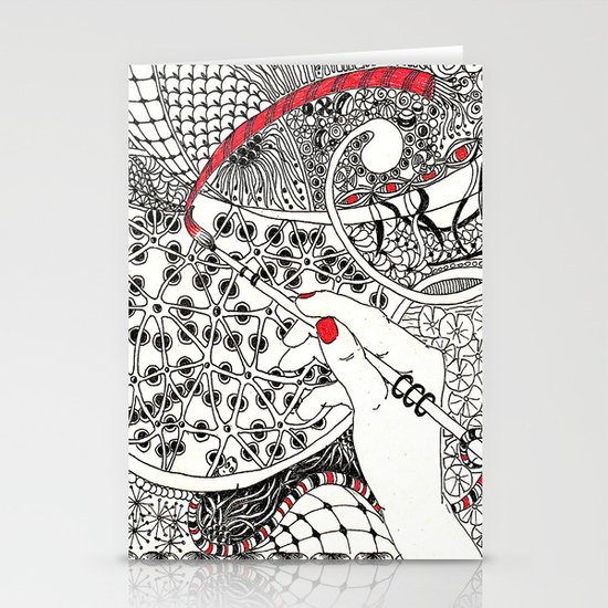 Red Line Stationery Cards