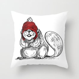 Canada 150 – Tuque Beaver Throw Pillow