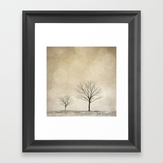 Snow Bokeh Wonderland Framed Art Print