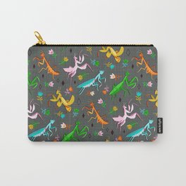 An Unordinary Array of Praying Mantises - Grey Carry-All Pouch